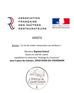 Maitre restaurateur affiche